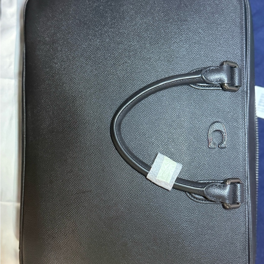 NWT Coach Black Leather Briefcase